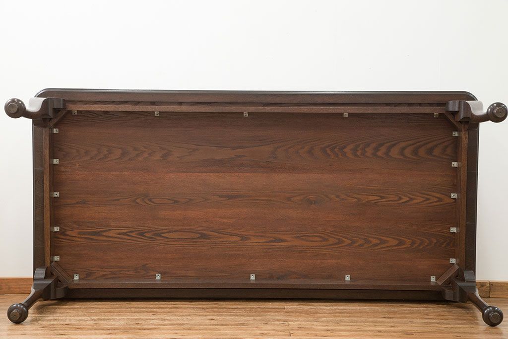 中古　総ナラ材無垢　特大高級ダイニングテーブル