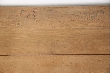 アンティーク家具　アンティークペイント　古いナラ材のかわいい片袖机　(テーブル、デスク、在宅ワーク、在宅用)