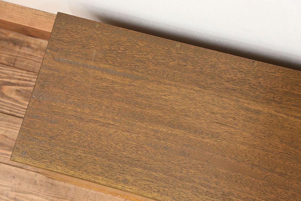 レトロ家具　昭和レトロ シンプルな三杯引き出しローボード　(ローチェスト)