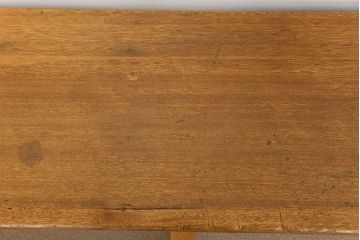 レトロ家具　昭和レトロ 古いダイヤガラスの脚付き収納棚　(キャビネット、食器棚)