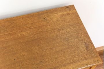 レトロ家具　昭和レトロ 古いダイヤガラスの脚付き収納棚　(キャビネット、食器棚)