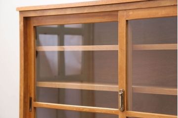 アンティーク家具　アンティーク 引き出し付き薄型脚付き収納棚(1)(キャビネット)