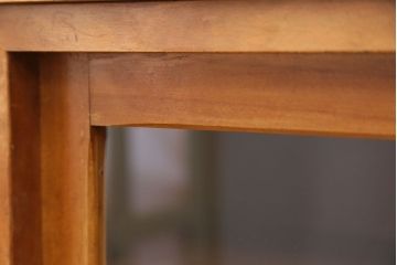 アンティーク家具　アンティーク 引き出し付き薄型脚付き収納棚(1)(キャビネット)