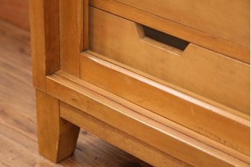 アンティーク家具　アンティーク 引き出し付き薄型脚付き収納棚(1)(キャビネット)