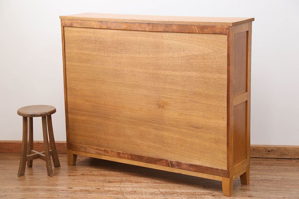 アンティーク家具　アンティーク 引き出し付き薄型脚付き収納棚(1)(キャビネット)