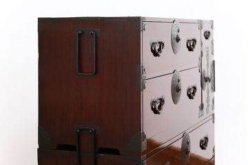 アンティーク家具　古民具・骨董 極上品、状態抜群の美しい前面欅材　米沢箪笥　(時代箪笥)