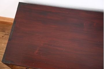 アンティーク家具　古民具・骨董 極上品、状態抜群の美しい前面欅材　米沢箪笥　(時代箪笥)