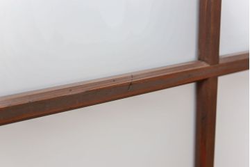 アンティーク　古い木のシンプルなすりガラス入りガラス戸4枚(窓・引き戸)