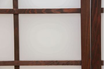 アンティーク　古い木のシンプルなすりガラス入りガラス戸4枚(窓・引き戸)