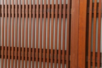 古民具・骨董 美しい裏ガラス入りの格子戸4枚セット(和風建具、引き戸)