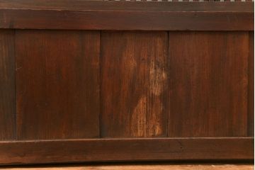 和製アンティーク ダイヤガラス入りの変り型格子戸2枚(裏障子付き)