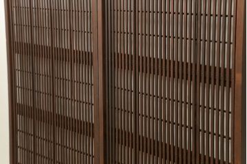 古民具・骨董 裏障子付き格子戸2枚セット(引き戸)