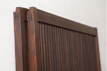古民具・骨董 裏障子付き格子戸2枚セット(引き戸)