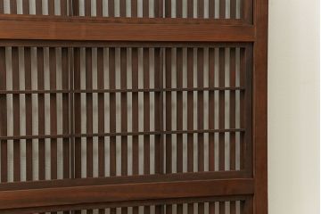 古民具・骨董 裏障子付き格子戸2枚セット(引き戸)