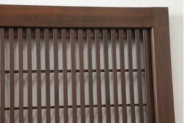 古民具・骨董 ダイヤガラス入りのアンティーク格子戸 2枚セット(裏障子付き)