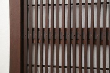 古民具・骨董 ダイヤガラス入りのアンティーク格子戸 2枚セット(裏障子付き)