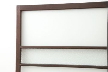 アンティーク ダイヤガラスとすりガラスのシンプルな扉