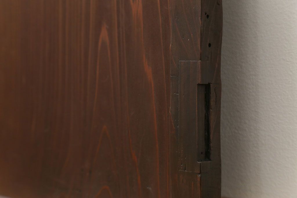 アンティーク ダイヤガラスとすりガラスのシンプルな扉