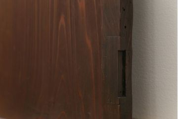 アンティーク ダイヤガラスとすりガラスのシンプルな扉