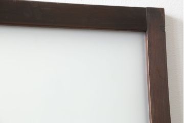 アンティーク ダイヤガラスとすりガラスのシンプルな扉