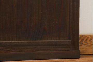 アンティーク ダイヤガラスとすりガラスのシンプルな扉