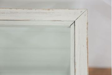 アンティーク家具　アンティークペイント 古いパン屋の縦型ガラスケース(ショーケース)
