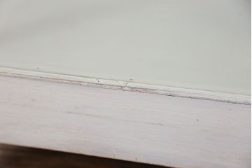 アンティーク家具　アンティークペイント 古いパン屋の縦型ガラスケース(ショーケース)