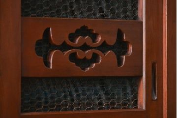 アンティーク家具　古民具・骨董 状態の良い美しい昇り引き出し付き六尺水屋箪笥(近江水屋箪笥、食器棚)