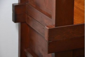 アンティーク家具　古民具・骨董 状態の良い美しい昇り引き出し付き六尺水屋箪笥(近江水屋箪笥、食器棚)