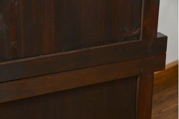 アンティーク家具　古民具・骨董 状態の良い美しい昇り引き出し付き六尺水屋箪笥(近江水屋箪笥、食器棚)