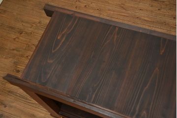 アンティーク家具　古民具・骨董 状態の良い美しい昇り引き出し付き六尺水屋箪笥(近江水屋箪笥、食器棚)