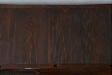 アンティーク家具　古民具・骨董 状態の良い美しい昇り引き出し付き六尺水屋箪笥(近江水屋箪笥、食器棚)