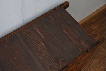 アンティーク家具　古民具・骨董 状態の良い美しい昇り引き出し付き六尺水屋箪笥(近江水屋箪笥、食器棚)