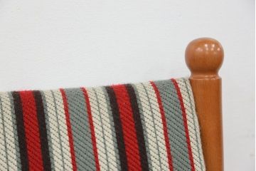 レトロ家具　昭和レトロ 1970年代 ストライプ柄アームチェア(1)(椅子、イス)