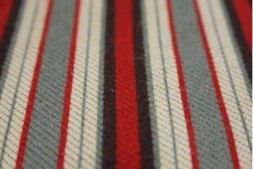 レトロ家具　昭和レトロ 1970年代 ストライプ柄アームチェア(1)(椅子、イス)