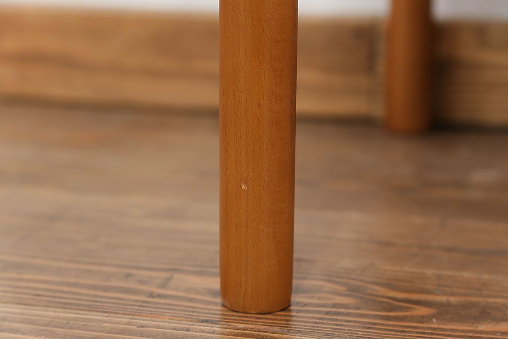 レトロ家具　昭和レトロ 1970年代 ストライプ柄アームチェア(1)(椅子、イス)