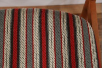 レトロ家具　昭和レトロ 1970年代 ストライプ柄アームチェア(2)(椅子、イス)