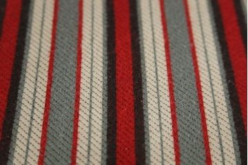 レトロ家具　昭和レトロ 1970年代 ストライプ柄アームチェア(2)(椅子、イス)