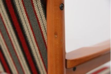 レトロ家具　昭和レトロ 1970年代 ストライプ柄アームチェア(2)(椅子、イス)