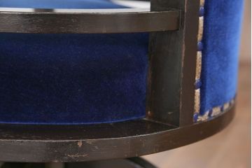 アンティーク家具　大正ロマン 古いナラ材の重厚な回転椅子(ドクターチェア、回転イス)