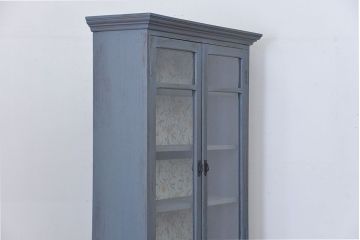 アンティーク家具　アンティークペイント 上質な作りのブックケース(本箱、食器棚、キャビネット)