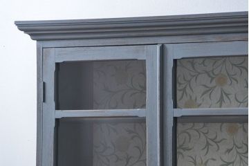 アンティーク家具　アンティークペイント 上質な作りのブックケース(本箱、食器棚、キャビネット)