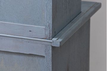 アンティーク家具　アンティークペイント 上質な作りのブックケース(本箱、食器棚、キャビネット)