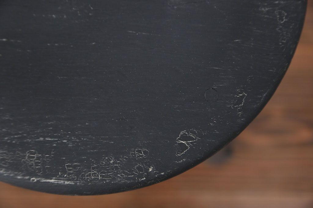 アンティーク家具　アンティークペイント かわいい丸椅子(スツール、丸椅子)