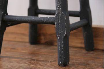 アンティーク家具　アンティークペイント かわいい丸椅子(スツール、丸椅子)