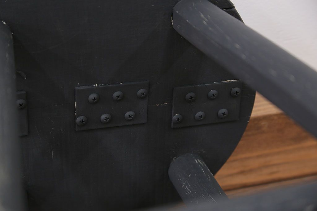 アンティーク家具　アンティークペイント かわいい丸椅子(スツール、丸椅子)