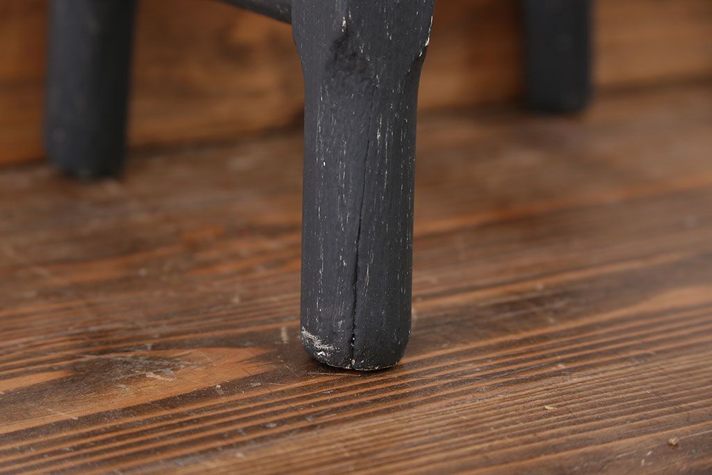 アンティーク家具　アンティークペイント かわいい丸椅子(スツール、丸椅子)