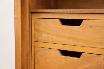 アンティーク家具　アンティーク 引き出し付き薄型脚付き収納棚(2)(キャビネット)