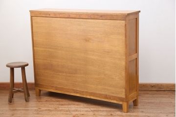 アンティーク家具　アンティーク 引き出し付き薄型脚付き収納棚(2)(キャビネット)