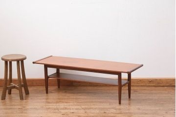 ヴィンテージ家具　北欧ビンテージ　チーク材センターテーブル(1)(コーヒーテーブル)